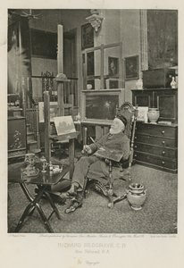 Richard Redgrave nel suo studio di Hyde Park Gate da English Photographer