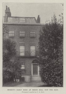 La prima casa di Ruskin a Herne Hill, ora in vendita da English Photographer