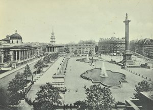 Saint Martin in the Fields National Gallery Colonna di Nelson, Trafalgar Square: vista dal tetto verso est, 1895 da English Photographer