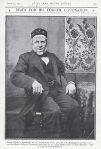 Samuel Oldart, tessitore di Spitalfields, Londra, che tessé una sciarpa per l
