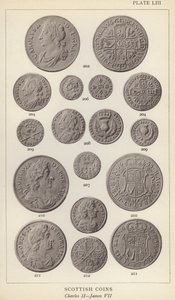 Monete scozzesi, Carlo II, Giacomo VII (foto in bianco e nero) da English Photographer
