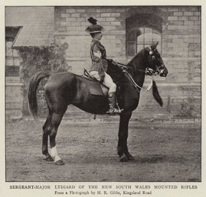 Il sergente maggiore Lydiard dei fucilieri a cavallo del Nuovo Galles del Sud da English Photographer