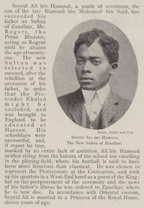 Seyyid Ali bin Hamoud, il nuovo sultano di Zanzibar da English Photographer