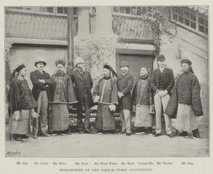 Firmatari della Convenzione Sikkim-Tibet da English Photographer