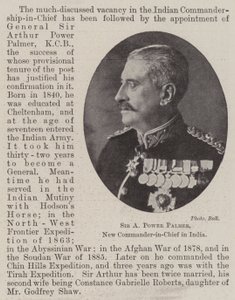 Sir A Power Palmer, nuovo comandante in capo in India da English Photographer