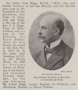 Sir Arthur Bigge, nuovo segretario privato del Duca di Cornovaglia e York da English Photographer