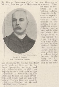 Sir G S Clarke, nuovo governatore di Victoria