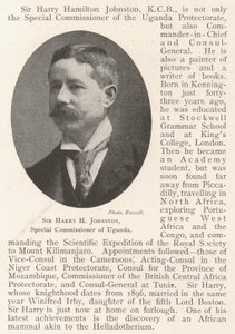 Sir Harry H Johnston, commissario speciale dell