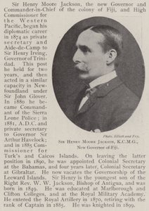 Sir Henry Moore Jackson, KCMG, Nuovo Governatore delle Figi da English Photographer