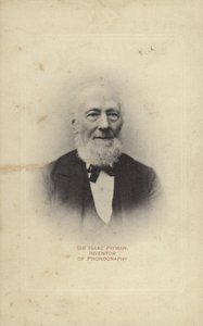 Sir Isaac Pitman (1813-1897), inventore inglese della stenografia Pitman da English Photographer