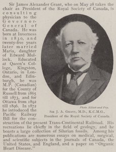 Sir J A Grant, MD, KCMG, presidente della Royal Society of Canada da English Photographer