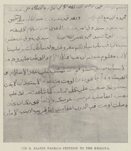 Petizione di Sir R Slatin Pasha al Khalifa da English Photographer