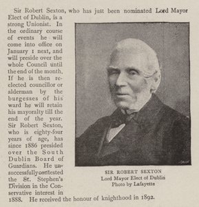 Sir Robert Sexton da English Photographer