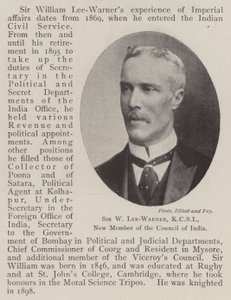 Sir W Lee-Warner, KCSI, nuovo membro del Consiglio dell