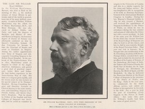 Sir William MacCormac, Barone, cinque volte Presidente del Royal College of Surgeons