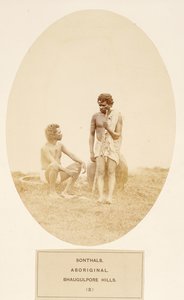 Sonthals, Aborigeni, Colline di Bhaugulpore, da The People of India, di J. Forbes Watson, pubblicato nel 1868 da English Photographer