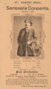 Concerti di Sarasate alla St Jamess Hall da English Photographer