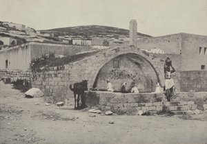 Pozzo di Santa Maria, o la Fontana della Vergine, Nazareth, un luogo spesso visitato da Maria, la Madre del Nostro Signore da English Photographer