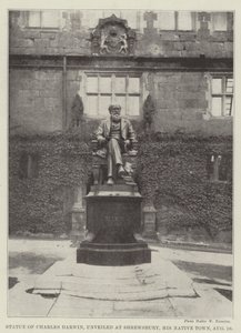 Statua di Charles Darwin, Inaugurata a Shrewsbury, la sua Città Natale, il 10 Agosto da English Photographer