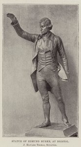 Statua di Edmund Burke a Bristol, J Haward Thomas, scultore da English Photographer