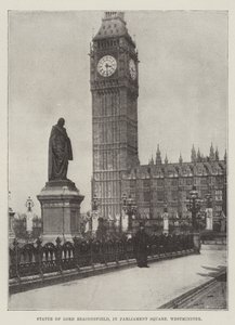 Statua di Lord Beaconsfield in Parliament Square, Westminster