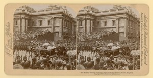 Stampa stereografica del Giubileo di Diamante della Regina Vittoria da English Photographer