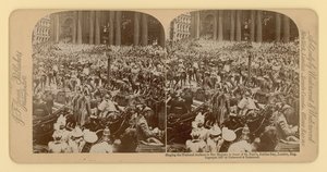 Stampa stereografica del Giubileo di Diamante della Regina Vittoria da English Photographer