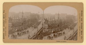 Stampa stereografica del Giubileo di Diamante della Regina Vittoria da English Photographer