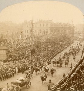 Stampa stereografica del Giubileo di Diamante della Regina Vittoria da English Photographer