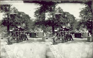 Immagine stereoscopica delle bancarelle di St Jamess Park da English Photographer