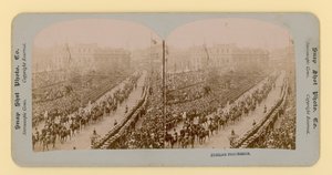 Stampa stereoscopica del Giubileo di Diamante della Regina Vittoria, 28 giugno 1897 da English Photographer