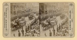 Stampa stereoscopica del Giubileo di Diamante della Regina Vittoria, 28 giugno 1897 da English Photographer