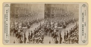 Stampa stereoscopica del Giubileo di Diamante della Regina Vittoria, 28 giugno 1897 da English Photographer