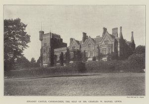 Castello di Stradey, Carmarthen, la Residenza di Mr Charles W Mansel Lewis da English Photographer