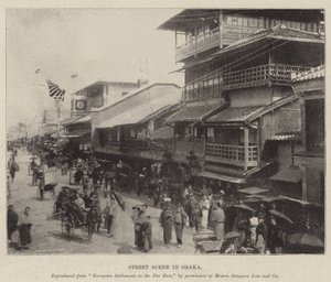 Scena di strada a Osaka
