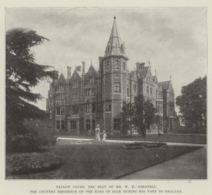 Taplow Court, la Residenza di Mr W H Grenfell, la Residenza di Campagna del Re del Siam durante la sua Visita in Inghilterra da English Photographer