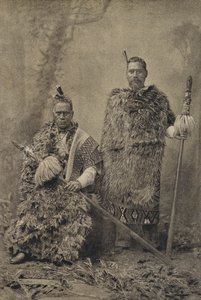 Tawhiao, il re Maori, e il maggiore Wiremu Te Wheoro (foto b/n) da English Photographer