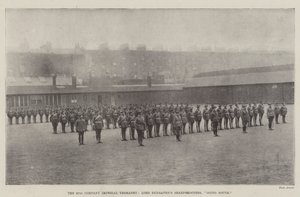 La 67ª compagnia degli Imperial Yeomanry, i tiratori scelti di Lord Dunraven, in partenza per il sud da English Photographer