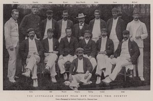 La squadra di cricket australiana ora in visita in questo paese da English Photographer