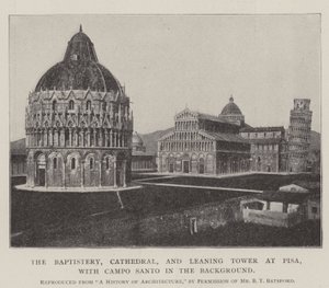 Il battistero, la cattedrale e la torre pendente di Pisa, con il Campo Santo sullo sfondo da English Photographer