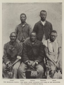 La Rivolta dei Bechuana, il Capo Ribelle Galishwe e Alcuni dei suoi Seguaci da English Photographer