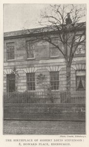 Il luogo di nascita di Robert Louis Stevenson, 8, Howard Place, Edimburgo da English Photographer