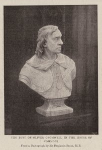 Il busto di Oliver Cromwell nella Camera dei Comuni da English Photographer