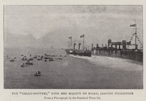 La Calais-Douvres, con Sua Maestà a bordo, in partenza da Folkestone