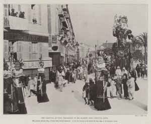 Il carnevale di Nizza, processione di Sua Maestà Re Carnevale XXVII da English Photographer