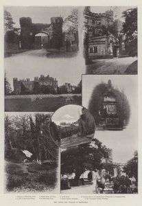 Il castello e il villaggio di Hawarden da English Photographer