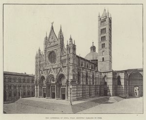 La cattedrale di Siena, Italia, recentemente danneggiata da un incendio da English Photographer