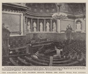 La camera del Senato francese dove è stato aperto il processo di stato