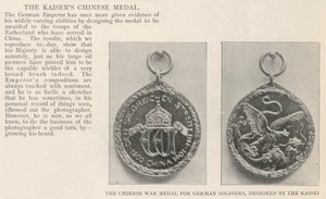 La medaglia della guerra cinese per i soldati tedeschi, disegnata dal Kaiser da English Photographer