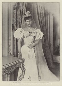 La Principessa ereditaria di Romania (Principessa Marie di Edimburgo) nel suo abito da sposa